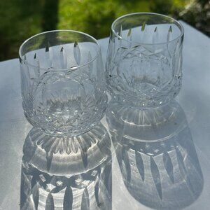 #2014 VINTAGE WATERFORD LISMORE ROLY POLY OLD FASHIONS SET OF 2ea